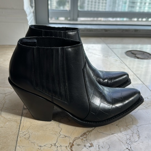 CELINE Embossed Booties Size 36 - Picture 1 of 8